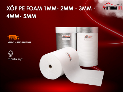 Xốp PE FOAM Trắng Dày 1mm , 2mm, 3mm , 4mm , 5mm 